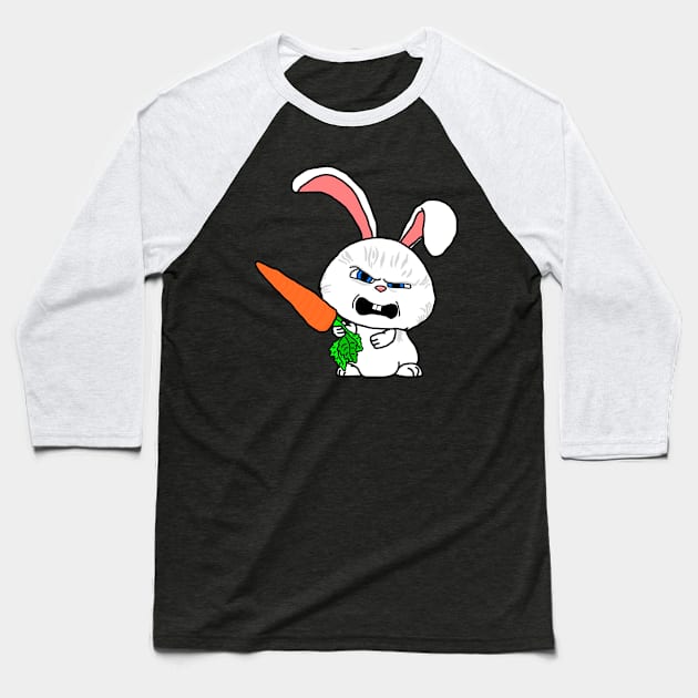 Pissed Off Bunny Baseball T-Shirt by imphavok